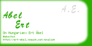 abel ert business card